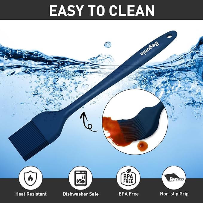 Begonia Silicone Pastry Brush (Blue)