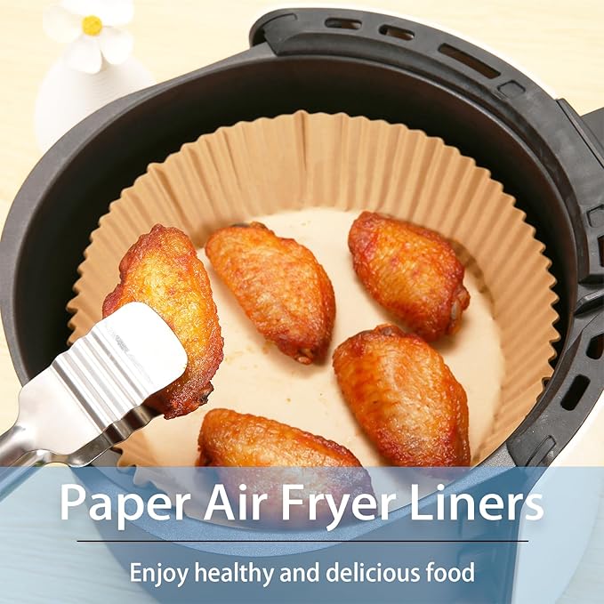Air Fryer Liners Disposable,8 Inch 100 PCS Round Parchment Paper For Baking