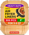Vailnd Air Fryer Liners Disposable, 305Pcs 8" Square for 5-8 QT Airfryer