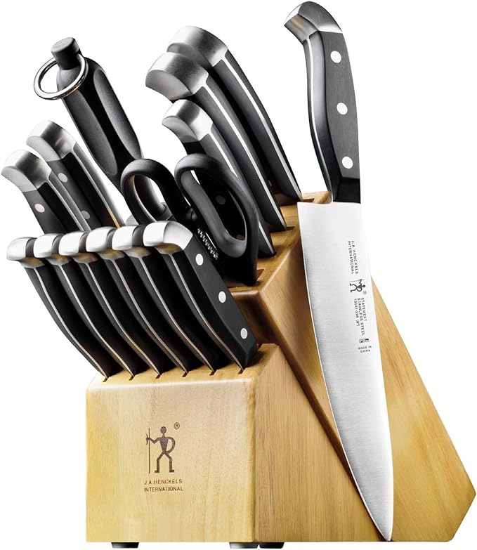 Henckels Statement 15-Pc Knife Block Set, Razor-Sharp, German Engineered