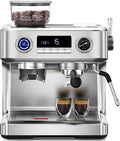 Kndko 20 Bar Espresso Machines with Grinder, Double Boiler Espresso Maker with Milk Frother Steam Wand, Programmable Coffee Maker for Home Cappuccino Latte & Americano