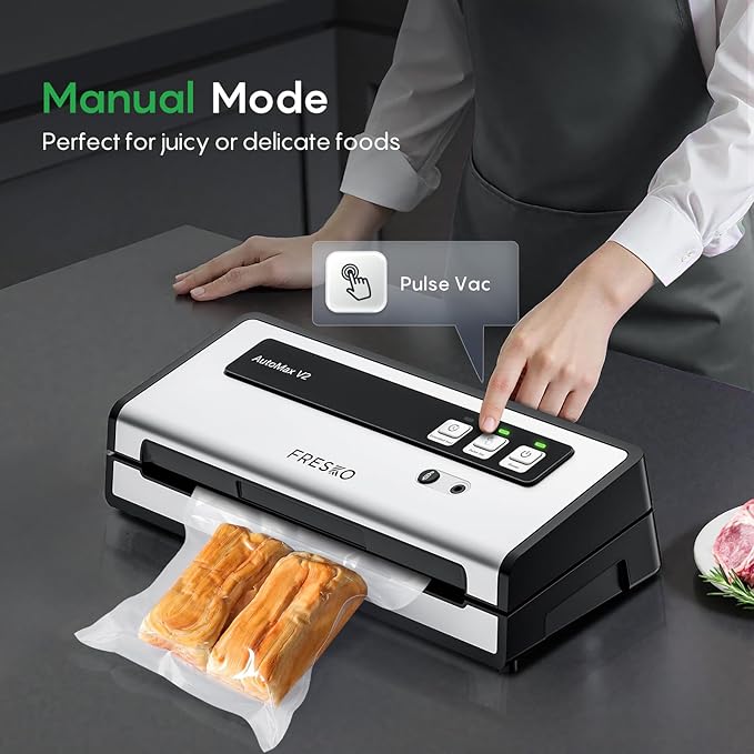 FRESKO Vacuum Sealer Machine with Automatic Bag Detection, Compact Design