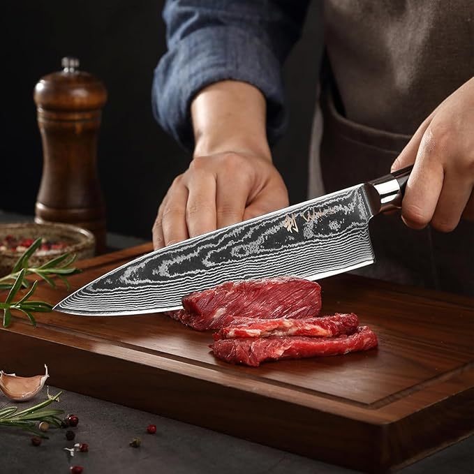 Wakoli EDIB Essentials 2-Piece Damascus Chef Knife Set, VG10 Core, Gift Box