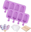 Ouddy Life Popsicle Molds Set of 2, Ice Pop Molds Silicone Cake Pop Mold