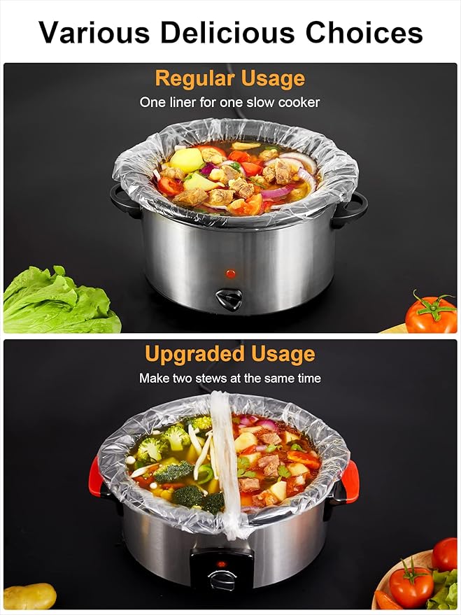 SMARTAKE Slow Cooker Liners, Small Size 13"x 15" 15 Liners