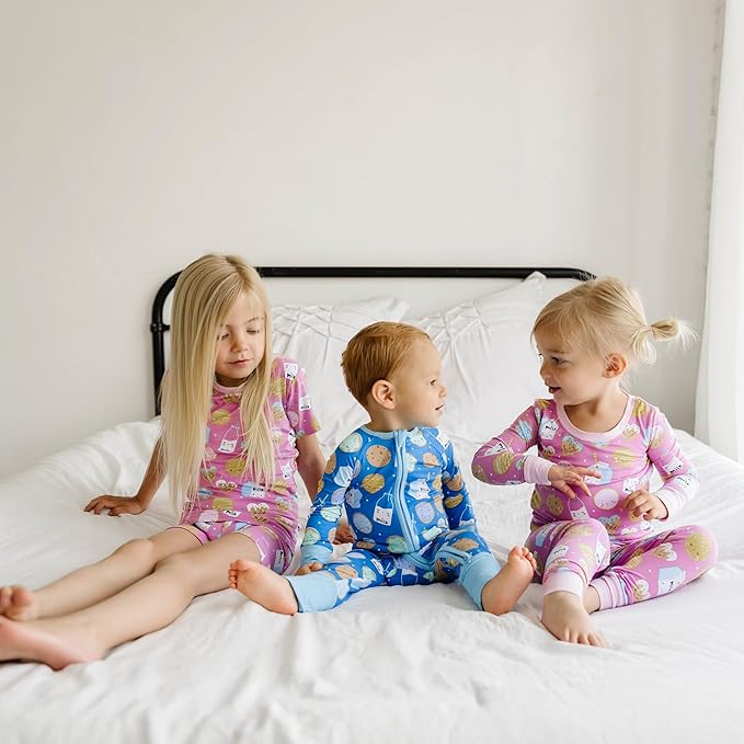 Little Sleepies Baby Pajamas, Blue Cookies & Milk, Newborn