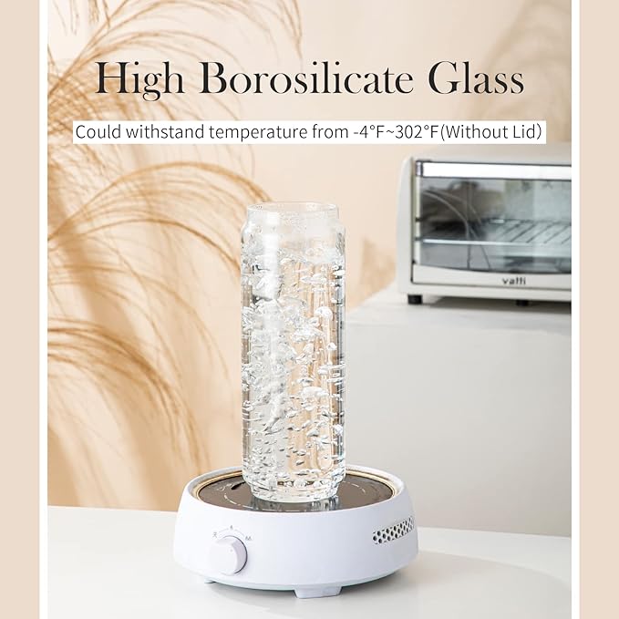 Homtop Glass Storage Jars Set with Airtight Wood Lids