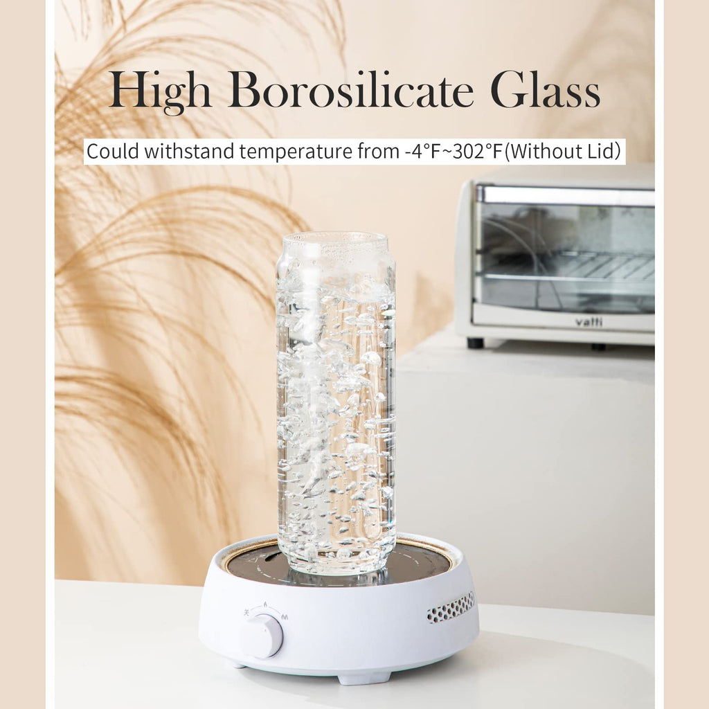 Homtop 15 OZ Glass Jars with Airtight Acacia Wood Lids, 4 PCS