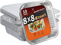 Ezsart 10 Pack 8x8 Aluminum Pans with Lids, 8x8 Foil Baking Pans with Lids