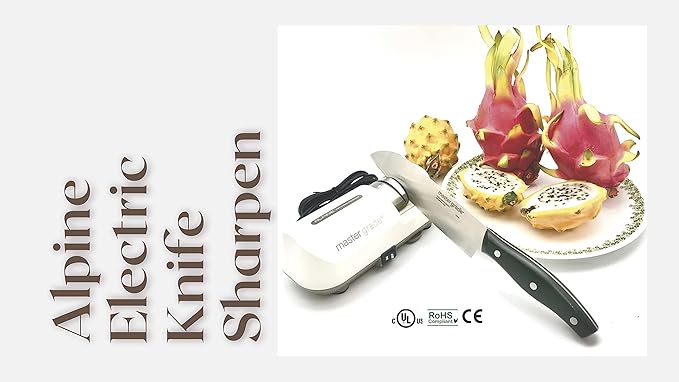 Master Grade Alpine Electric Knife Sharpener, Knife Sharpeners for Kitchen Knives, Pocket Knife Sharpener