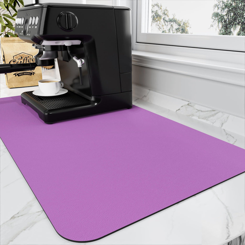 HotLive Coffee Mat - Absorbent Hide Stain Rubber Backed Dish Drying Mat for Kitchen Counter - Bar Mats for Countertops Accessories Fit Under Coffee Maker Espresso Machine