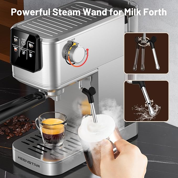 KEENSTAR Espresso Machine 20Bar, Hot & Rapid Cold Brew Coffee Makers