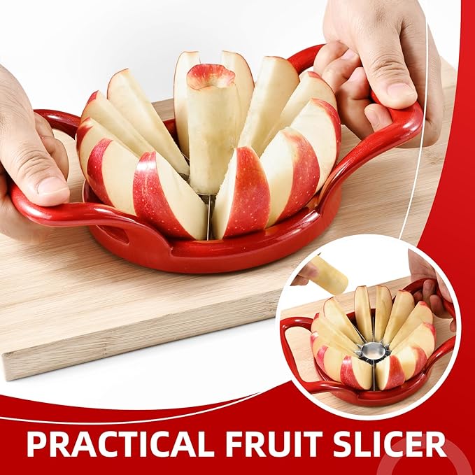5.5 Inch Heavy Duty 12-Slice Apple Divider Wedger, Fruits Cutter Corer