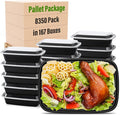Glotoch 24oz [1 Pallet-8350 Pack] Meal Prep Containers Reusable with Lids, Food Storage Containers Microwave,Freezer,Dishwasher Safe, Leakproof & BPA Free Durable Plastic Bento Box To Go Take Out