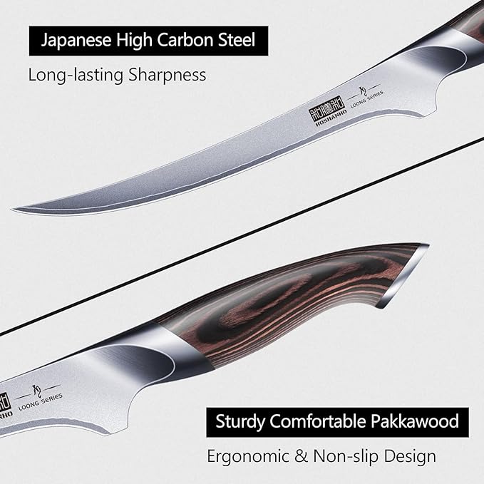 HOSHANHO Fillet Knife 9 Inch, Super Sharp Japanese Fish Boning Knife
