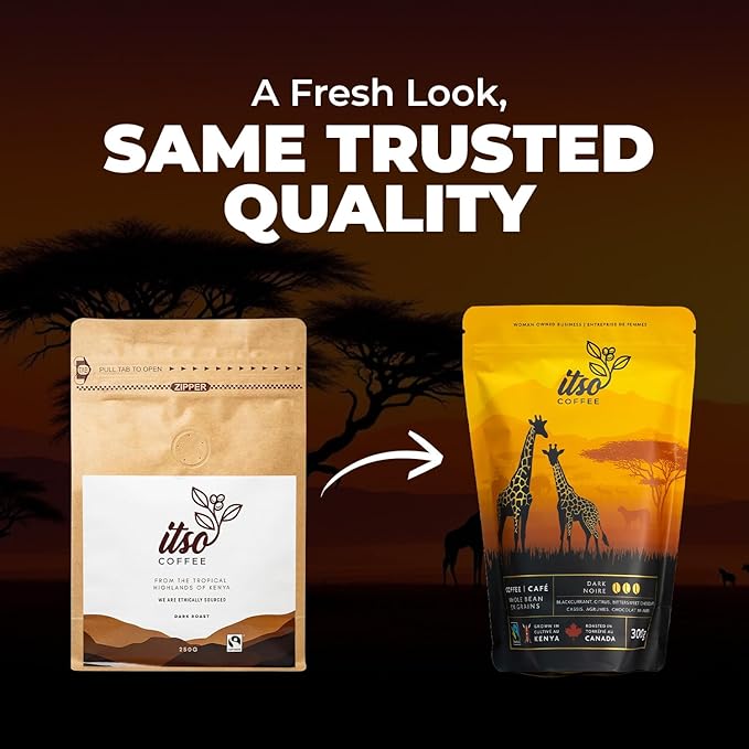 Dark Roast Whole Bean Coffee – Bold & Smooth Arabica for Espresso & Cold Brew – Fresh Roasted Specialty Coffee, Single Origin 300g Bag – Premium Kenyan AA Beans