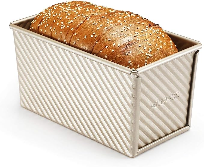 Monfish Pullman Loaf Pan w Lid 1lb, 8.5x4.75x4.5