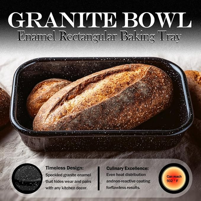 3-Pack Turkey Roasting Pans 17/15/13Inch Spotted Enamel Steel,Ovens Cake Roaster Pan Set Deep Lasagna Baking Pan Vessel Used for Dinners Cooking Safe Easy to Clean Bakeware Merry Christmas Gift
