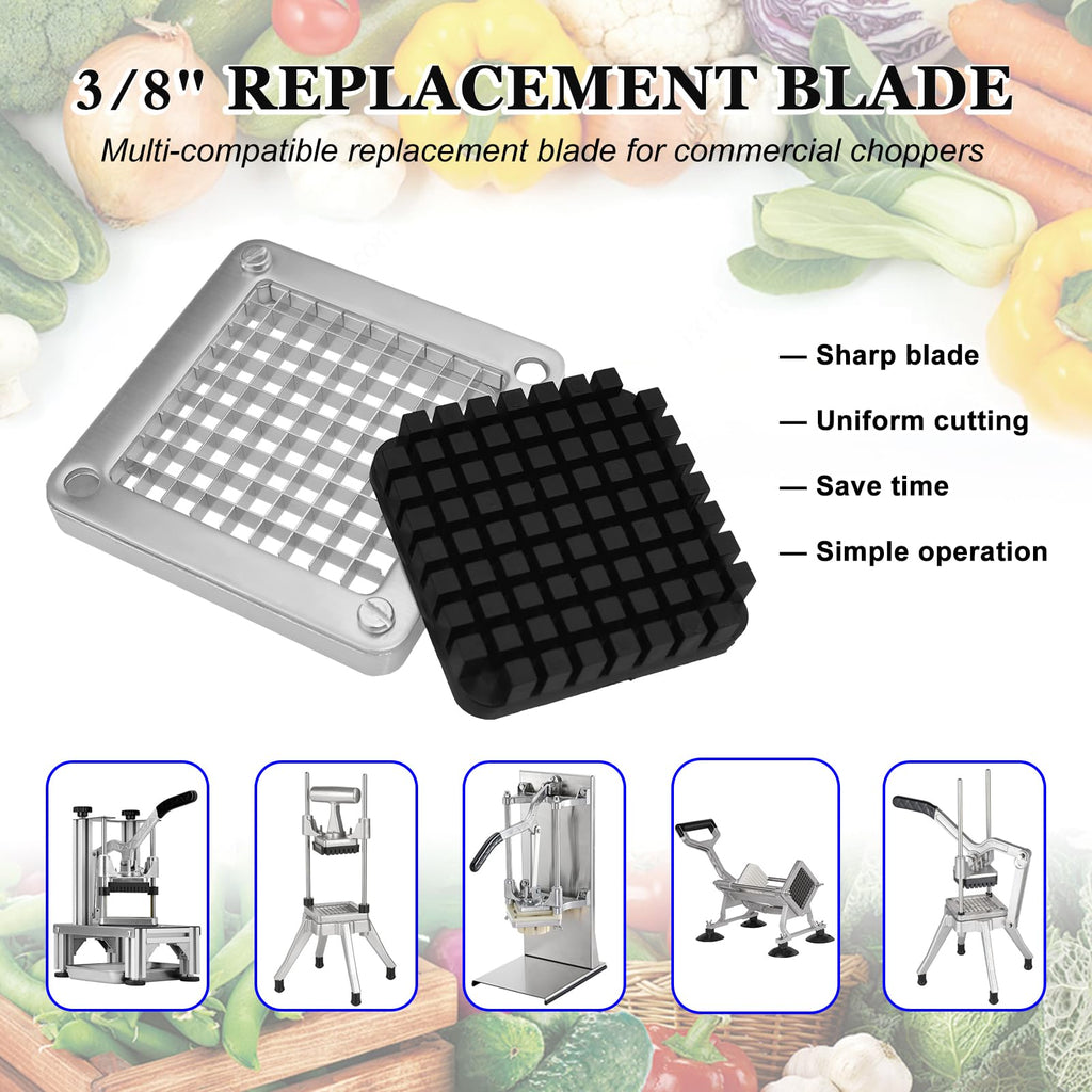 BSTSLL 1/4" and 3/8" Replacement Dicer Chopper Blade with Pusher Block