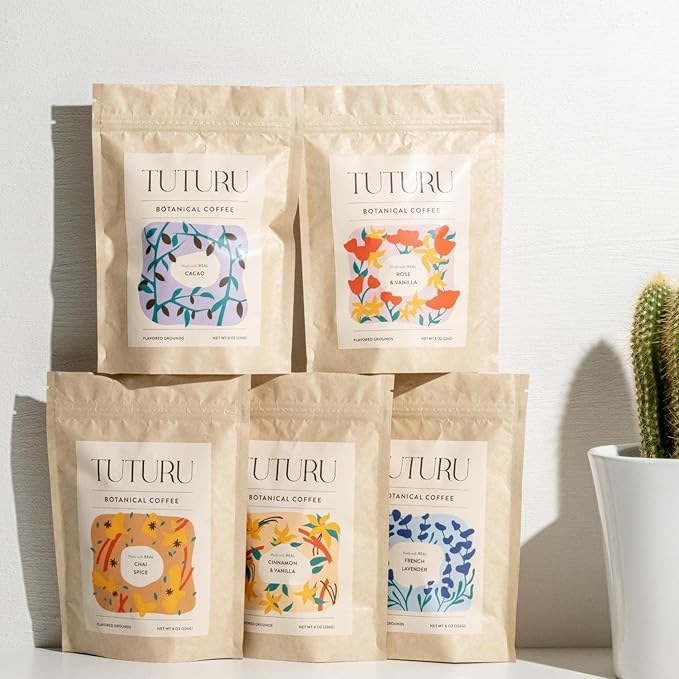 Organic Lavender Ground Coffee | Real Lavender Flower | Medium Roast, Organic Flavored Coffee | Smooth Low-Acid | Perfect for Drip, Pour Over or Cold Brew | 8 oz, 22 Servings