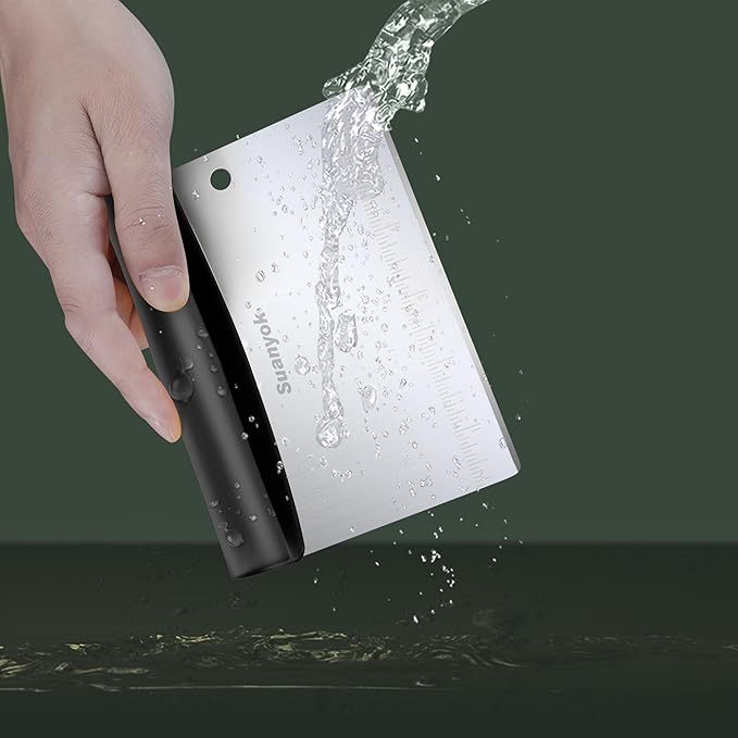 Suanyok Bench Dough Cutter-Flexible Plastic Bowl Scraper Kitchen Tool,Black