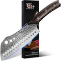 SYOKAMI Cleaver Chef Knife with Herb Stripper, 7" Asian Kitchen Knife
