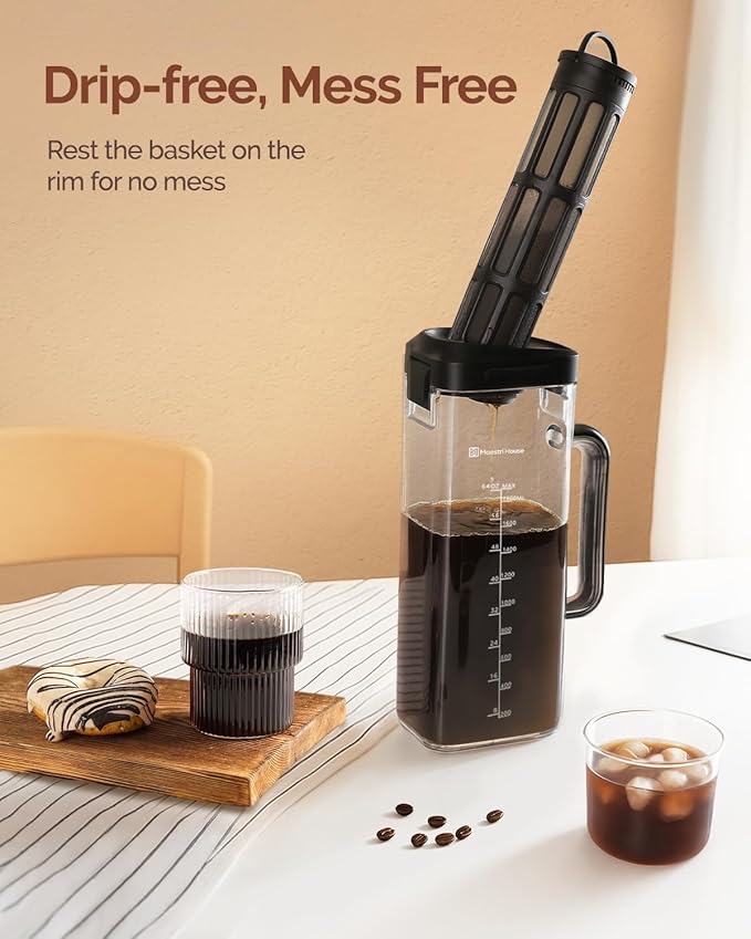 Maestri House Cold Brew Coffee Maker, 64oz BPA-Free Tritan Pitcher