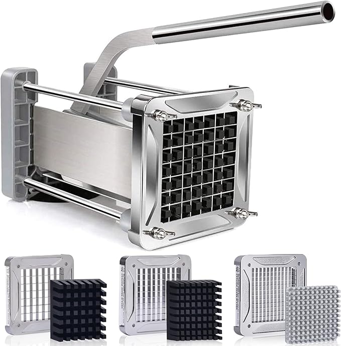 Sopito Pro French Fry Cutter for Potatoes with 1/4-1/2-3/8 Inch Blades