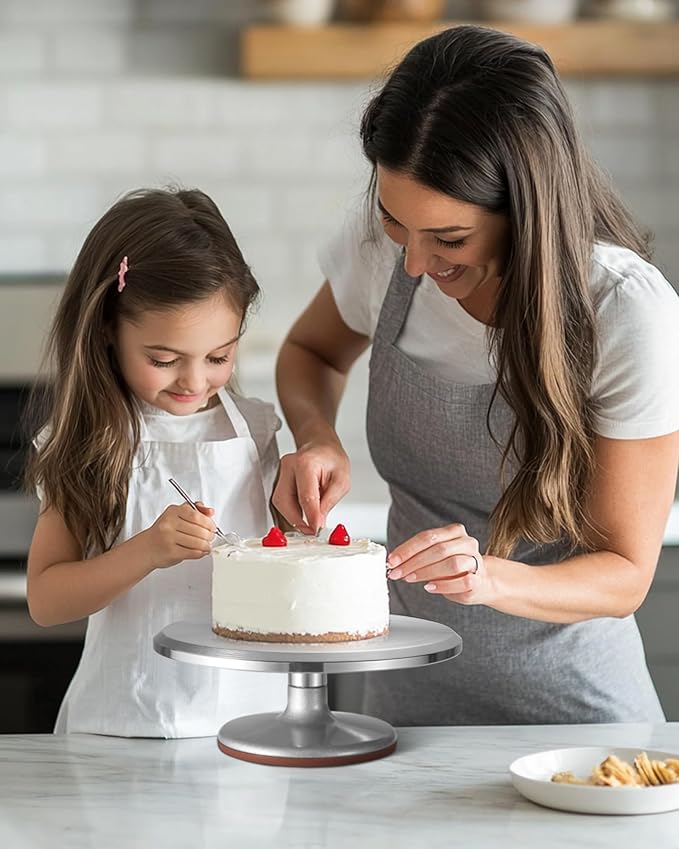 Puroma Aluminum Cake Turntable Rotating Non-slip Decorating Cupcake Cake