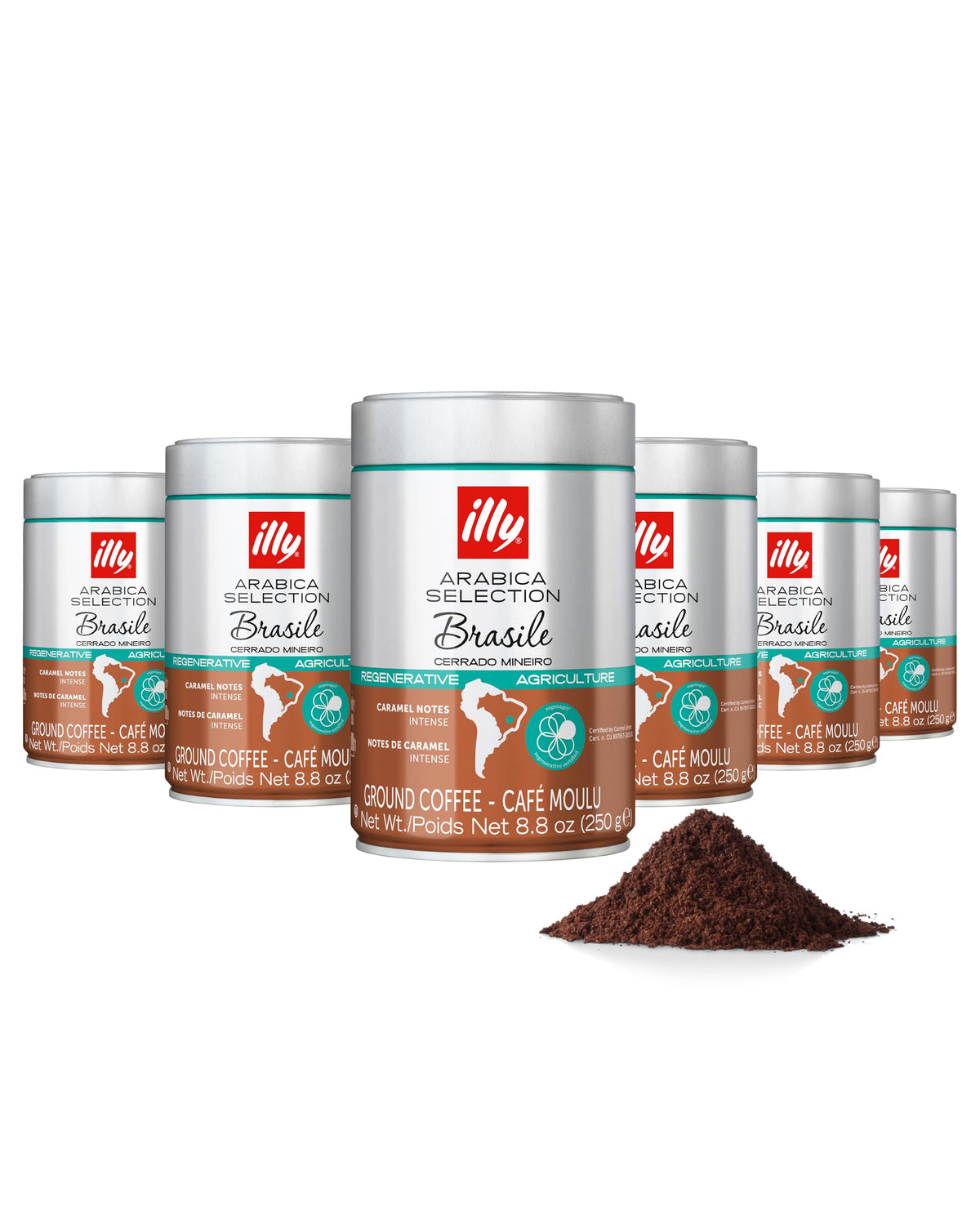 illy Ground Moka Coffee, Classico Medium Roast, 8.8 oz