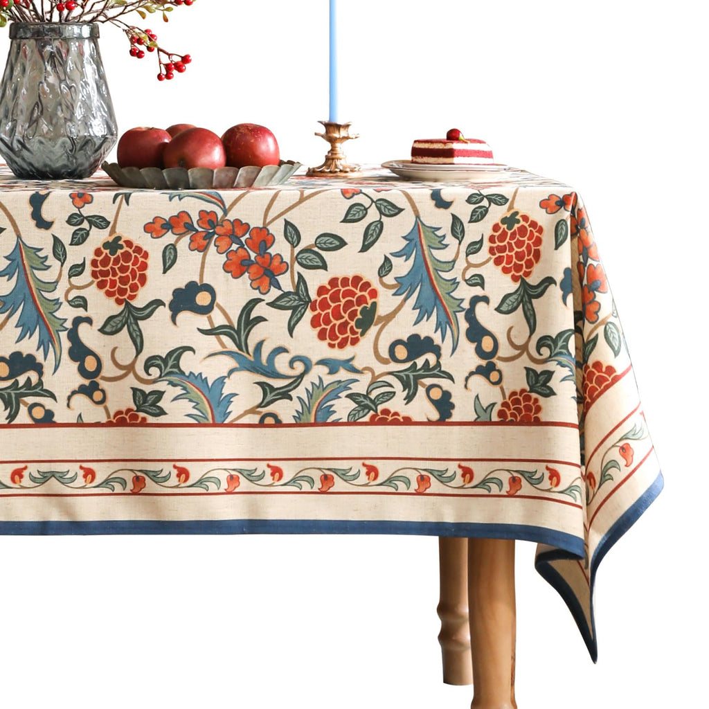 patdrea Elegant French Linen Tablecloth,Rectangular,102"x63"-Puno