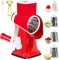 KalraMay Rotary Cheese Grater with Handle, Multifunctional Cheese Shredder