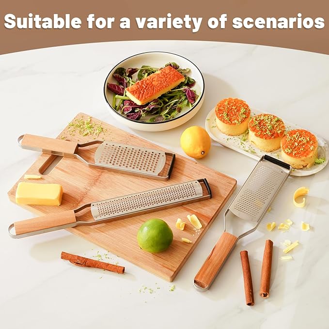 SHIKORI Professional Cheese Graters for Kitchen Stainless Steel Handheld