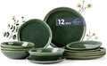 AmorArc Ceramic Dinnerware Sets for 4, 12Pcs Plates and Bowls Sets Dishes