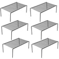 GEDLIRE Cabinet Storage Shelf Rack Set of 6, Medium (13 x 9.4 inch) Rustproof Metal Wire Kitchen Cabinet Organizer and Storage, Cupboard Spice Shelf Rack for Plate, Dish, Counter & Pantry Organization