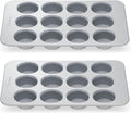 Caraway Non-Stick Ceramic-Coated 12-Cup Muffin Pan Duo