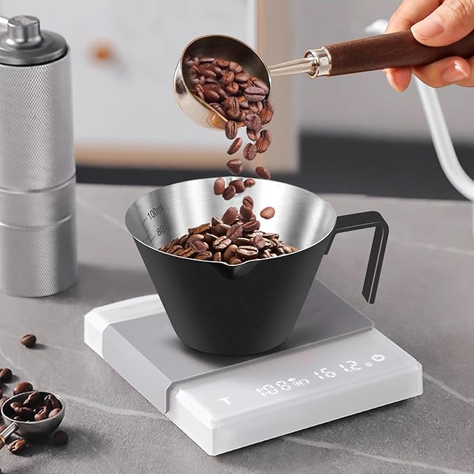 2 Pc Stainless Steel Espresso Shot Cups, 3.4oz/100ml, Black