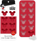 Disney Mickey Silicone Ice Cube Tray, 2-Pack 5"x12.5", BPA-Free