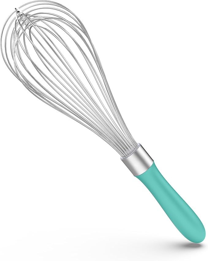 U-Taste Wire Whisk for Cooking, 18/10 Stainless Steel Wisk, L/Aqua Sky