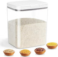 11 Lbs Rice Storage Container 5.8Qt Flour Sugar Containers with Flip-up Lid