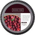 RICHSC-PAN Tart Pan 10 Inch Tart Pan Carbon Steel Round Non-Stick Pan.
