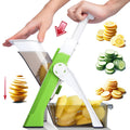ONCE FOR ALL Safe Mandoline Slicer, Vegetable Slicer Potato Slicer, Green