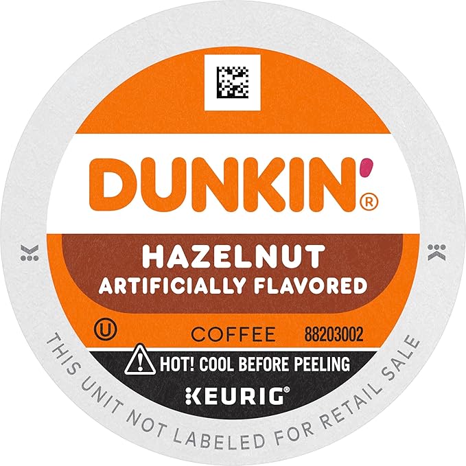 Dunkin’ Hazelnut Artificially Flavored Coffee, Keurig K-Cup Pods, 10 Count