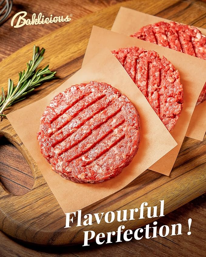 Baklicious 5.5x5.5inch 1100pcs Unbleached Non-Stick Hamburger Patty Paper Squares