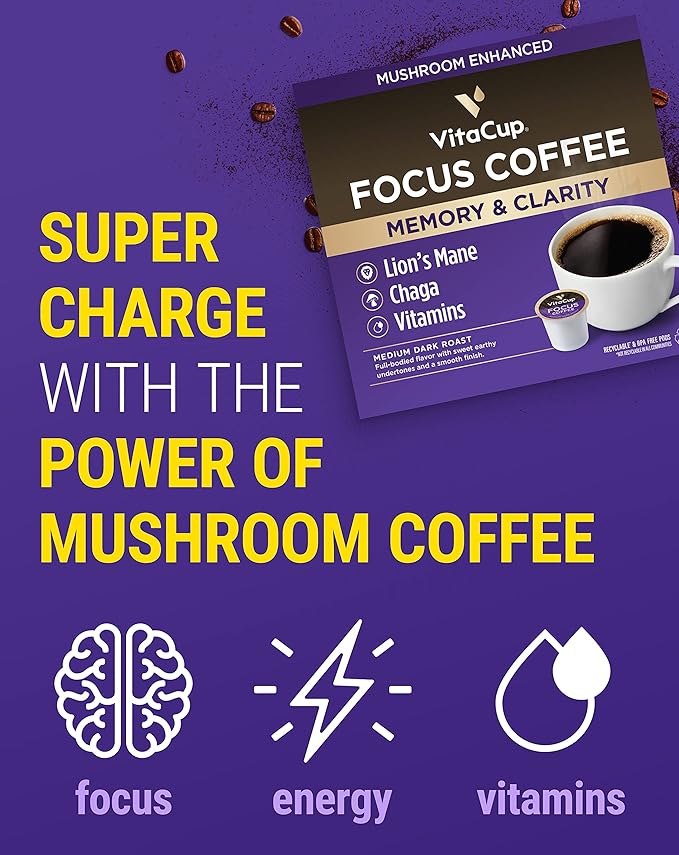 VitaCup Functiona Wellness Coffee Pods Variety Pack, 40ct