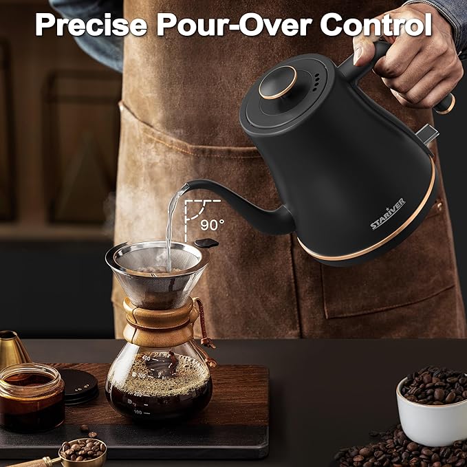 Stariver Gooseneck Electric Kettle, 0.8L Electric Tea Kettle
