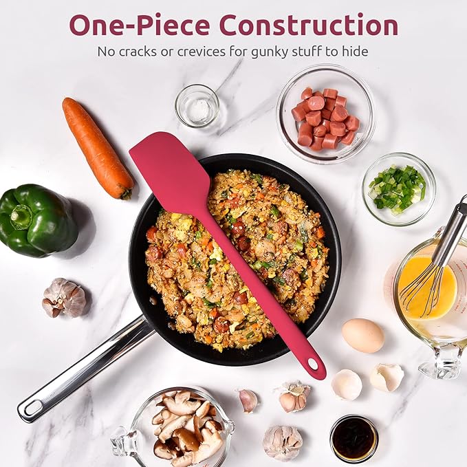 U-Taste 14in Extra Large Silicone Spatula, 480°F Heat Proof Scraper, Red