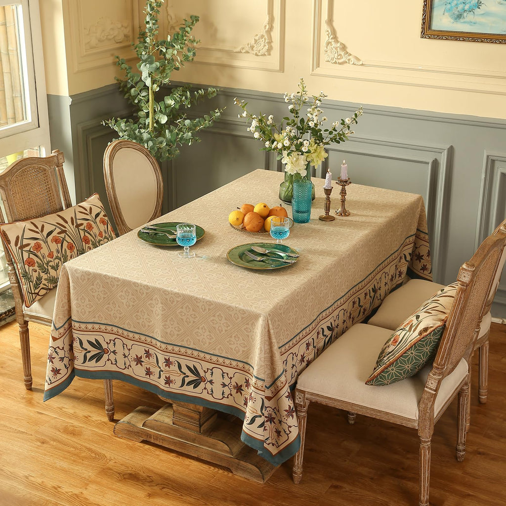 patdrea Designer French Linen Tablecloth,Square,55"x55"-Fram