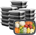 GUSTO 28 oz - 1 Compartment Meal Prep Containers with Lids – [50 Count] Reusable, Microwaveable, Dishwasher & Freezer Safe, BPA-Free Food Storage Boxes for Portion Control (Formerly Comfy Package)