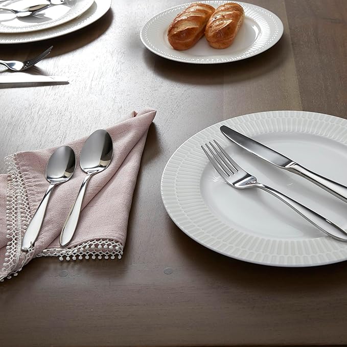 Oneida Mooncrest 45-Piece 18/0 Silverware Set for 8, Flatware
